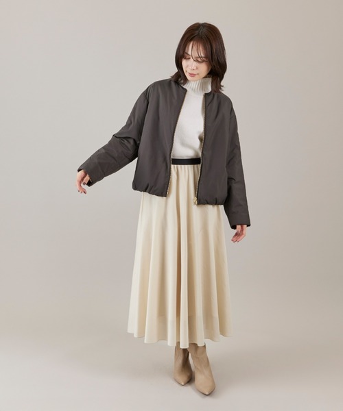 INED（イネド）の「LIMONTA EAST ノーカラー中綿ブルゾン（ブルゾン・レディース・キャメル/ブラック・9号/7号）」の5枚目の写真