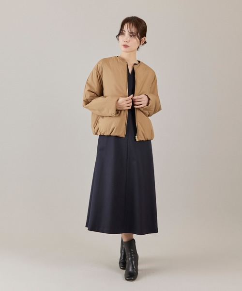 INED（イネド）の「LIMONTA EAST ノーカラー中綿ブルゾン（ブルゾン・レディース・キャメル/ブラック・9号/7号）」の9枚目の写真