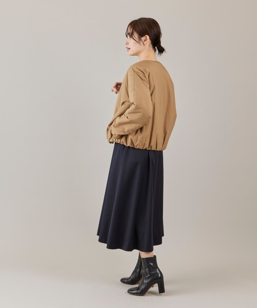 INED（イネド）の「LIMONTA EAST ノーカラー中綿ブルゾン（ブルゾン・レディース・キャメル/ブラック・9号/7号）」の11枚目の写真