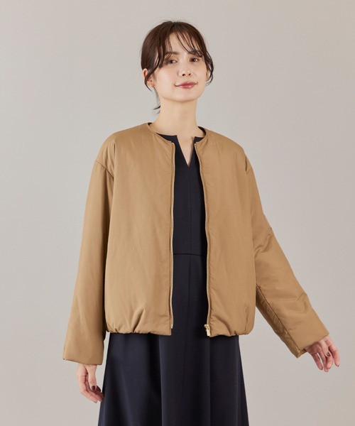 INED（イネド）の「LIMONTA EAST ノーカラー中綿ブルゾン（ブルゾン・レディース・キャメル/ブラック・9号/7号）」の12枚目の写真