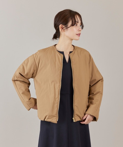 INED（イネド）の「LIMONTA EAST ノーカラー中綿ブルゾン（ブルゾン・レディース・キャメル/ブラック・9号/7号）」の13枚目の写真