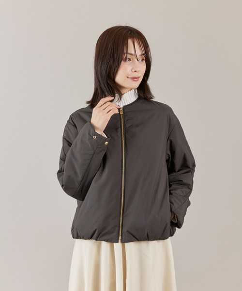 INED（イネド）の「LIMONTA EAST ノーカラー中綿ブルゾン（ブルゾン・レディース・キャメル/ブラック・9号/7号）」の17枚目の写真