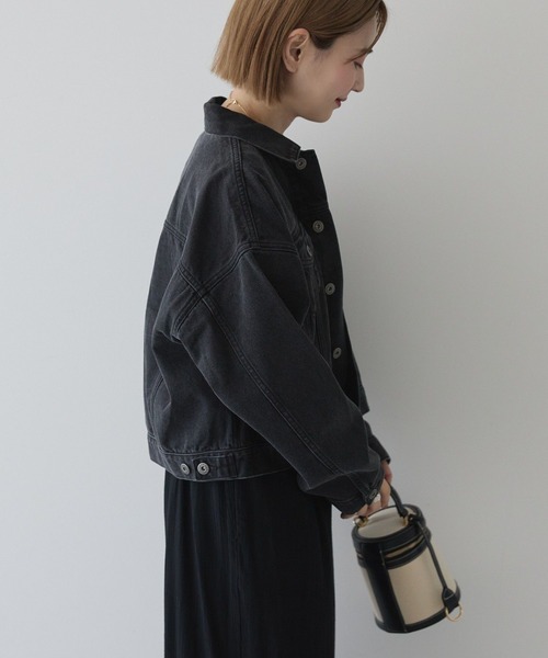 AMERICAN HOLIC（アメリカンホリック）の「デニムジャケット（デニムジャケット・レディース・ブラック/ワンウォッシュ/ライトインディゴブルー・M/L）」の8枚目の写真