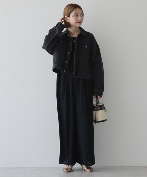 AMERICAN HOLIC（アメリカンホリック）の「デニムジャケット（デニムジャケット・レディース・ブラック/ワンウォッシュ/ライトインディゴブルー・M/L）」の6枚目の写真