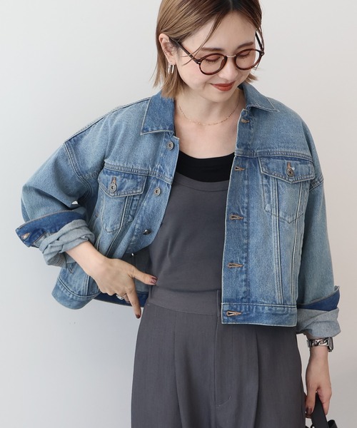 AMERICAN HOLIC（アメリカンホリック）の「デニムジャケット（デニムジャケット・レディース・ブラック/ワンウォッシュ/ライトインディゴブルー・M/L）」の21枚目の写真