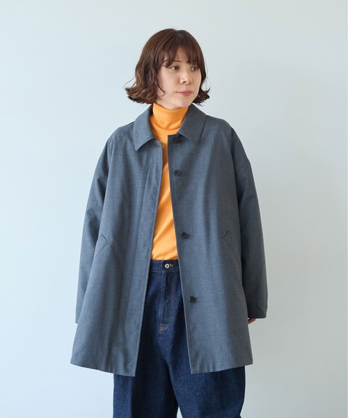 yuni（ユニ　）の「evodown　middle　length　コート（その他アウター・レディース・チャコールグレー/ネイビー・FREE）」の2枚目の写真