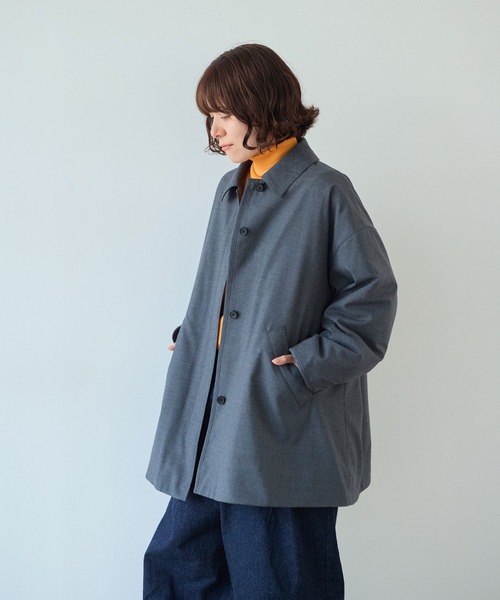 yuni（ユニ　）の「evodown　middle　length　コート（その他アウター・レディース・チャコールグレー/ネイビー・FREE）」の17枚目の写真