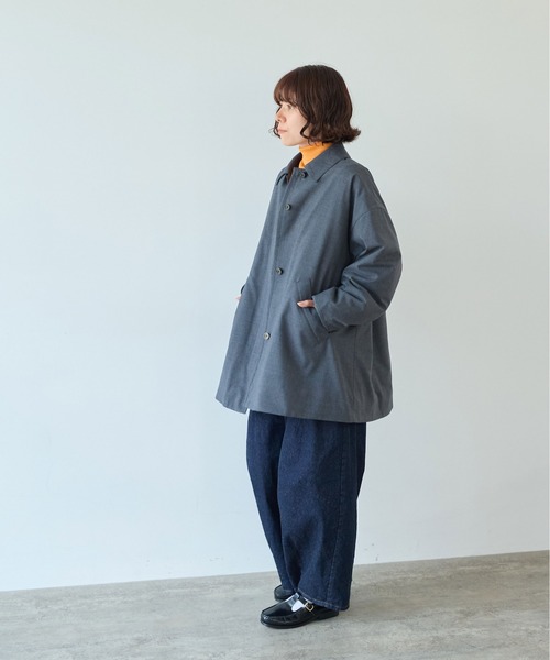 yuni（ユニ　）の「evodown　middle　length　コート（その他アウター・レディース・チャコールグレー/ネイビー・FREE）」の13枚目の写真