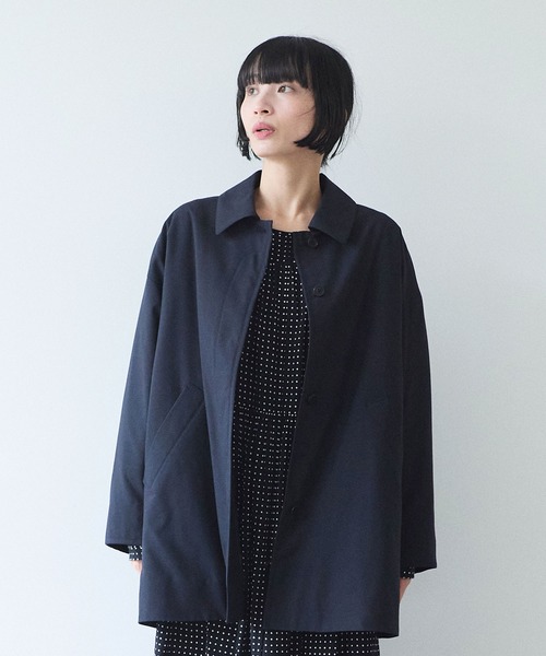 yuni（ユニ　）の「evodown　middle　length　コート（その他アウター・レディース・チャコールグレー/ネイビー・FREE）」の7枚目の写真