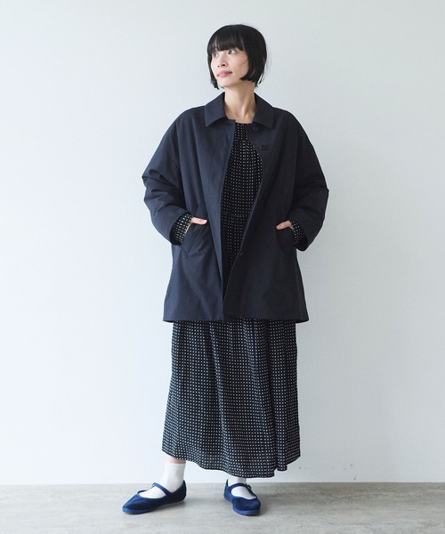 yuni（ユニ　）の「evodown　middle　length　コート（その他アウター・レディース・チャコールグレー/ネイビー・FREE）」の5枚目の写真