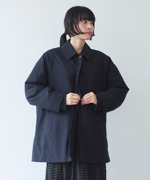 yuni（ユニ　）の「evodown　middle　length　コート（その他アウター・レディース・チャコールグレー/ネイビー・FREE）」の9枚目の写真