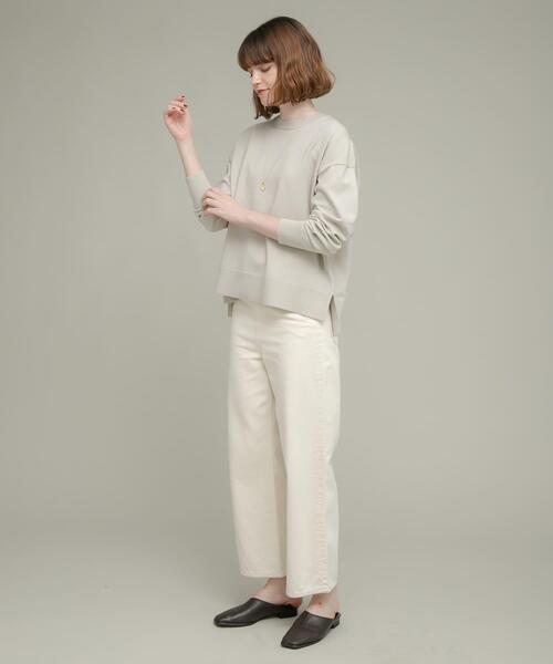 URBAN RESEARCH Sonny Label(アーバンリサーチサニーレーベル)の「『洗濯可』サイドスリットハイゲージプルオーバー(ニット/セーター・レディース・ブラック/グレー系その他/ミント・FREE)」の9枚目の写真