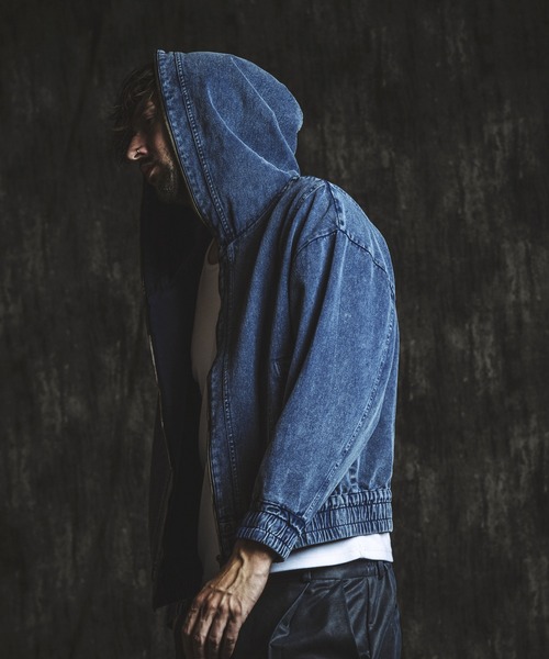 NO ID.(ノーアイディ)の「【NO ID.】Multi Seam Hooded Blouson / マルチ シーム フーデッド ブルゾン(ブルゾン・メンズ・ネイビー/ブラック/グレー・ONE SIZE)」の18枚目の写真