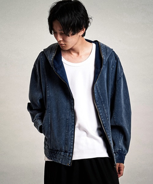 NO ID.(ノーアイディ)の「【NO ID.】Multi Seam Hooded Blouson / マルチ シーム フーデッド ブルゾン(ブルゾン・メンズ・ネイビー/ブラック/グレー・ONE SIZE)」の10枚目の写真