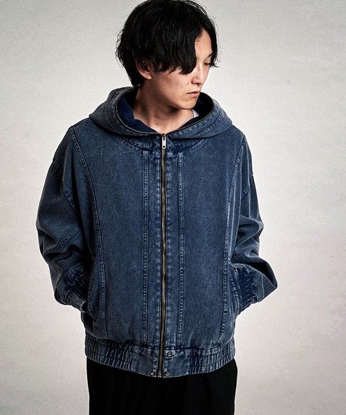 NO ID.(ノーアイディ)の「【NO ID.】Multi Seam Hooded Blouson / マルチ シーム フーデッド ブルゾン(ブルゾン・メンズ・ネイビー/ブラック/グレー・ONE SIZE)」の7枚目の写真