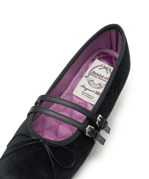 ROCKFISH WEATHERWEAR(ロックフィッシュウェザーウェア)の「SQUARE TOE TWO STRAP MARYJANE (VELVET)(バレエシューズ・レディース・ブラック/オリーブ/ピンク/ブラウン・24.5cm/24.0cm/23.5cm/23.0cm/25.0cm)」の16枚目の写真