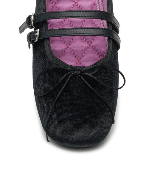 ROCKFISH WEATHERWEAR(ロックフィッシュウェザーウェア)の「SQUARE TOE TWO STRAP MARYJANE (VELVET)(バレエシューズ・レディース・ブラック/オリーブ/ピンク/ブラウン・24.5cm/24.0cm/23.5cm/23.0cm/25.0cm)」の17枚目の写真