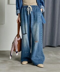 ✨希少 【OVERDESIGN】 デニムパンツ ペイント加工クラッシュデニム 98124252_34_d_240.jpg
