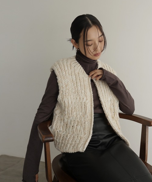 ミックスニットベスト（ベスト）｜hellam（へラム）の