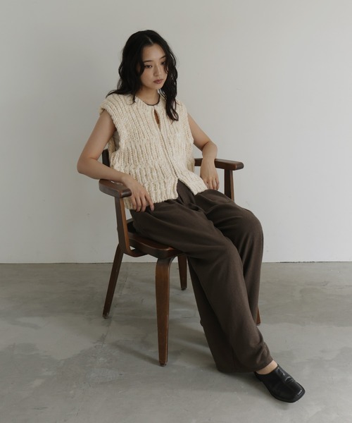 hellam（へラム）の「ミックスニットベスト（ベスト・レディース・アイボリー/ブルー・FREE）」の22枚目の写真