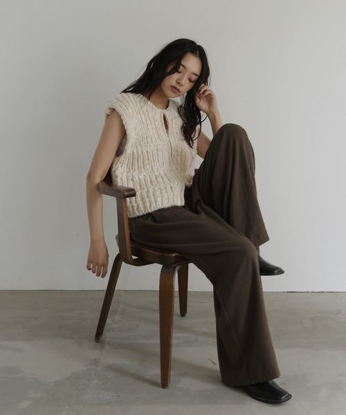 ミックスニットベスト（ベスト）｜hellam（へラム）のファッション通販
