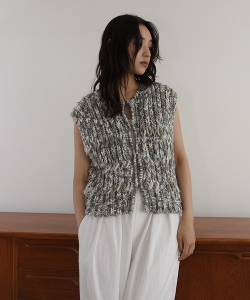 ミックスニットベスト（ベスト）｜hellam（へラム）のファッション通販