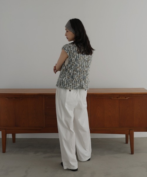 美品　Haversack ニットベスト HAVERSACK ハバーサック ベスト レディース アズマ裏毛クルー