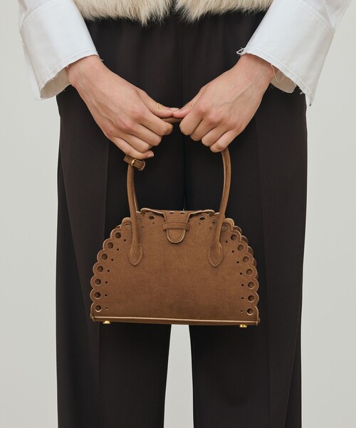 MARY AL TERNA(メアリオルターナ)の「MARY AL TERNA ENSOU ミニバッグ(ハンドバッグ・レディース・ホワイト/ダークブラウン・FREE)」の3枚目の写真