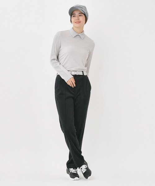 adabat(アダバット)の「【吸湿発熱/ストレッチ/エコ】サーモスムーススプリットネックプルオーバー(Tシャツ/カットソー・レディース・ブルー系その他/ピンク/ライトグレー系9/ホワイト・42/40/38/36)」の21枚目の写真