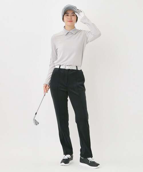 adabat(アダバット)の「【吸湿発熱/ストレッチ/エコ】サーモスムーススプリットネックプルオーバー(Tシャツ/カットソー・レディース・ブルー系その他/ピンク/ライトグレー系9/ホワイト・42/40/38/36)」の22枚目の写真