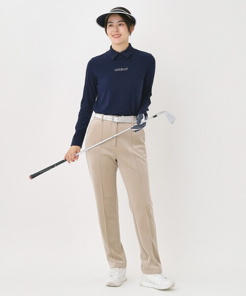 adabat(アダバット)の「【吸湿発熱/ストレッチ/エコ】サーモスムーススプリットネックプルオーバー(Tシャツ/カットソー・レディース・ブルー系その他/ピンク/ライトグレー系9/ホワイト・42/40/38/36)」の8枚目の写真