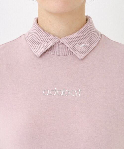 adabat(アダバット)の「【吸湿発熱/ストレッチ/エコ】サーモスムーススプリットネックプルオーバー(Tシャツ/カットソー・レディース・ブルー系その他/ピンク/ライトグレー系9/ホワイト・42/40/38/36)」の5枚目の写真