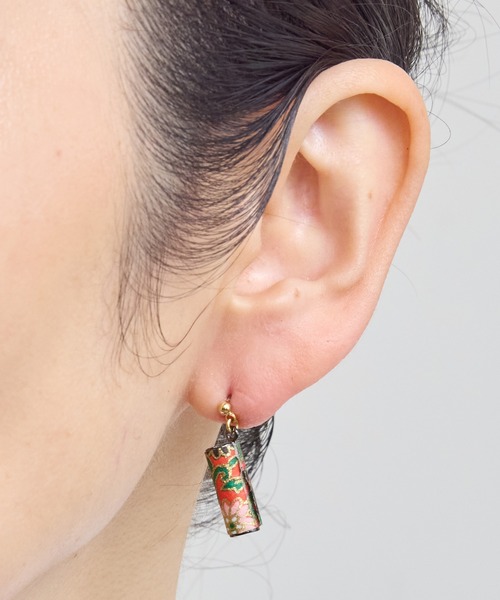 gargle(ガーグル)の「gargle ガーグル:JAPANシリーズ でんでん万華鏡 ピアス(ピアス(両耳用)・レディース・レッド/ネイビー・FREE)」の9枚目の写真
