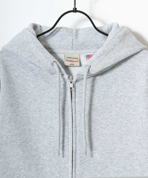 Goodwear(グッドウェア)の「Goodwear/グッドウェア 裏毛 USAコットン 無地 スウェット ジップアップパーカー/フーディー/レディース メンズ(パーカー・メンズ・ネイビー/グレー/チャコール/カーキ/ブラック・L/XL/M)」の17枚目の写真