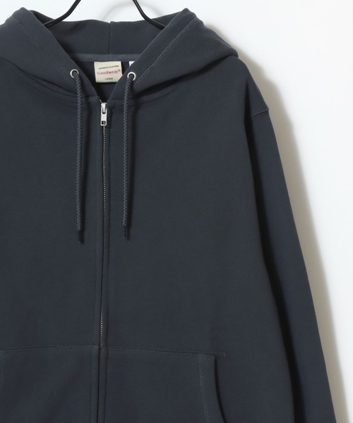 Goodwear(グッドウェア)の「Goodwear/グッドウェア 裏毛 USAコットン 無地 スウェット ジップアップパーカー/フーディー/レディース メンズ(パーカー・メンズ・ネイビー/グレー/チャコール/カーキ/ブラック・L/XL/M)」の9枚目の写真