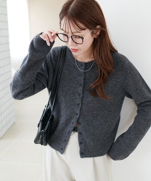 A.PRESS ダークグレー カーディガン A.PRESS ダークグレー カーディガン