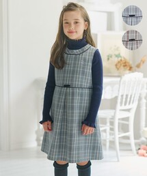 組曲（クミキョク）の「【150-160㎝】グレンチェック ジャンスカ（ワンピース・キッズ）」
