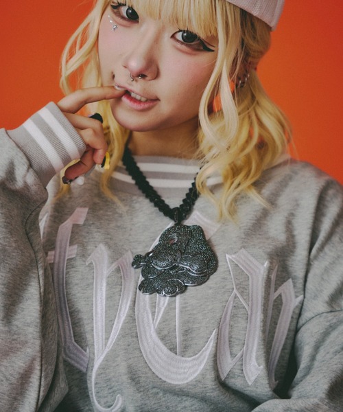 GALFY（ガルフィー）の「【GALFY】GAL スポオフショルミニワンピ / 【ガルフィー】オフショルダースウェットミニワンピース（ワンピース・レディース・杢グレー/ブラック/ホワイト・ONE SIZE）」の6枚目の写真