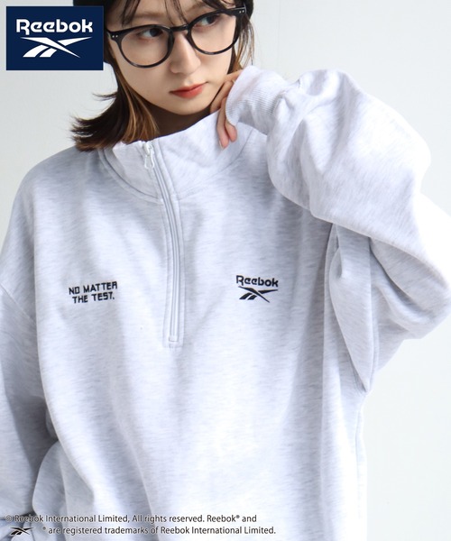 セール】【Reebok/リーボック】裏起毛 ハーフジッププルオーバー