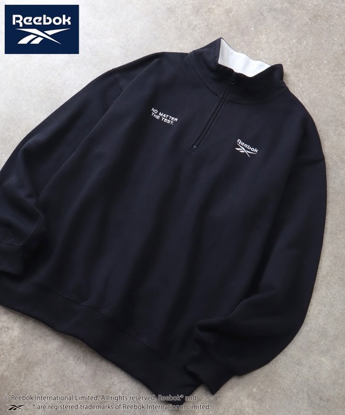 Reebok(リーボック)の「【Reebok/リーボック】裏起毛 ハーフジッププルオーバー スウェット(スウェット・メンズ・ネイビー/ホワイト/ブラック/アッシュグレー・M/L/LL)」の20枚目の写真