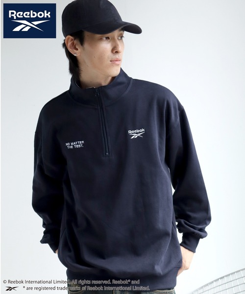 Reebok(リーボック)の「【Reebok/リーボック】裏起毛 ハーフジッププルオーバー スウェット(スウェット・メンズ・ネイビー/ホワイト/ブラック/アッシュグレー・M/L/LL)」の15枚目の写真