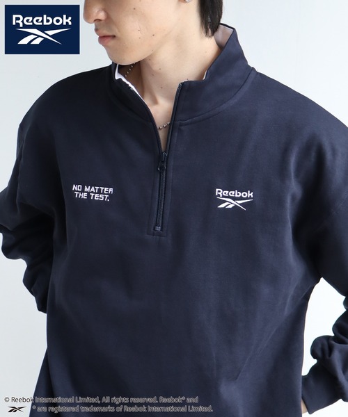 Reebok(リーボック)の「【Reebok/リーボック】裏起毛 ハーフジッププルオーバー スウェット(スウェット・メンズ・ネイビー/ホワイト/ブラック/アッシュグレー・M/L/LL)」の16枚目の写真