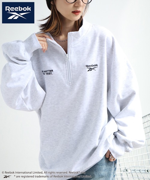 Reebok(リーボック)の「【Reebok/リーボック】裏起毛 ハーフジッププルオーバー スウェット(スウェット・メンズ・ネイビー/ホワイト/ブラック/アッシュグレー・M/L/LL)」の12枚目の写真