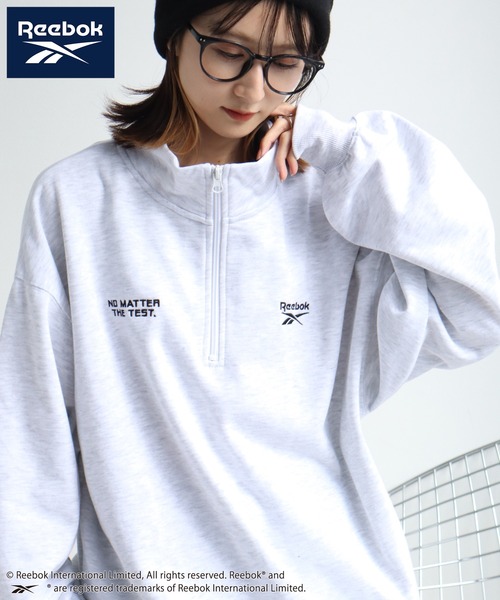 Reebok(リーボック)の「【Reebok/リーボック】裏起毛 ハーフジッププルオーバー スウェット(スウェット・メンズ・ネイビー/ホワイト/ブラック/アッシュグレー・M/L/LL)」の11枚目の写真