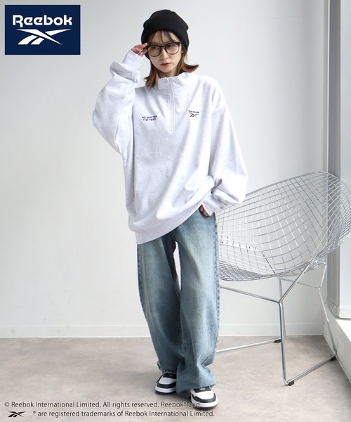 Reebok(リーボック)の「【Reebok/リーボック】裏起毛 ハーフジッププルオーバー スウェット(スウェット・メンズ・ネイビー/ホワイト/ブラック/アッシュグレー・M/L/LL)」の14枚目の写真