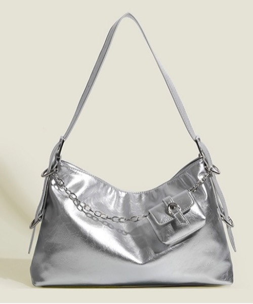 Burner(バーナー)の「【OKUOKU 0909】チャーム付き ワンショルダーバッグ oku-bag-31-39(ショルダーバッグ・レディース・シルバー・FREE)」の1枚目の写真