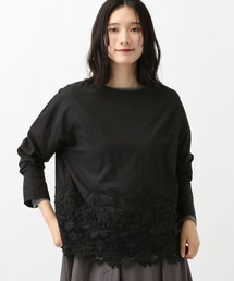 《natural by clip》キャンブリックレースブラウス