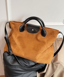 florist | ブラックレザー×スエード調ボストンバッグ/ショルダーバッグ(ショルダーバッグ)