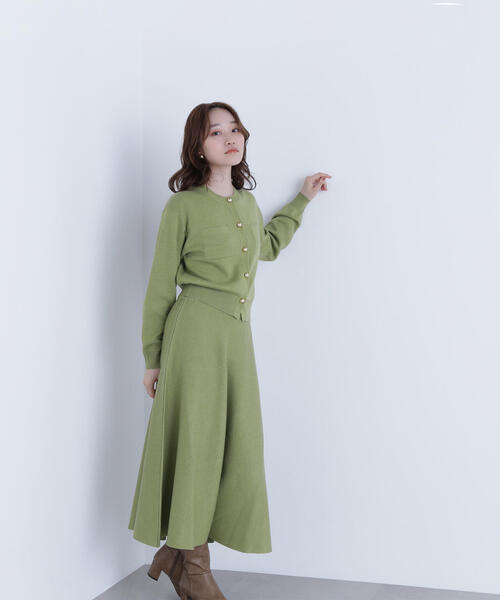 ◇【Oggi掲載】ダブルフェイスニットセットアップ（ワンピース