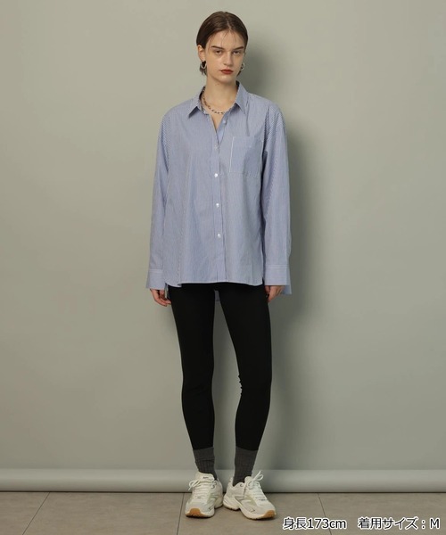 CADUNE カデュネ　ストライプ　ベストドッキングシャツ　ニット 中古・古着通販】CADUNE (カデュネ) ドッキングストライプシャツ